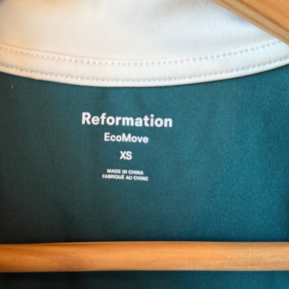 Reformation Leslie Ecomove‎ Zip Front Active Dress in Pine NWT - Picture 7 of 13